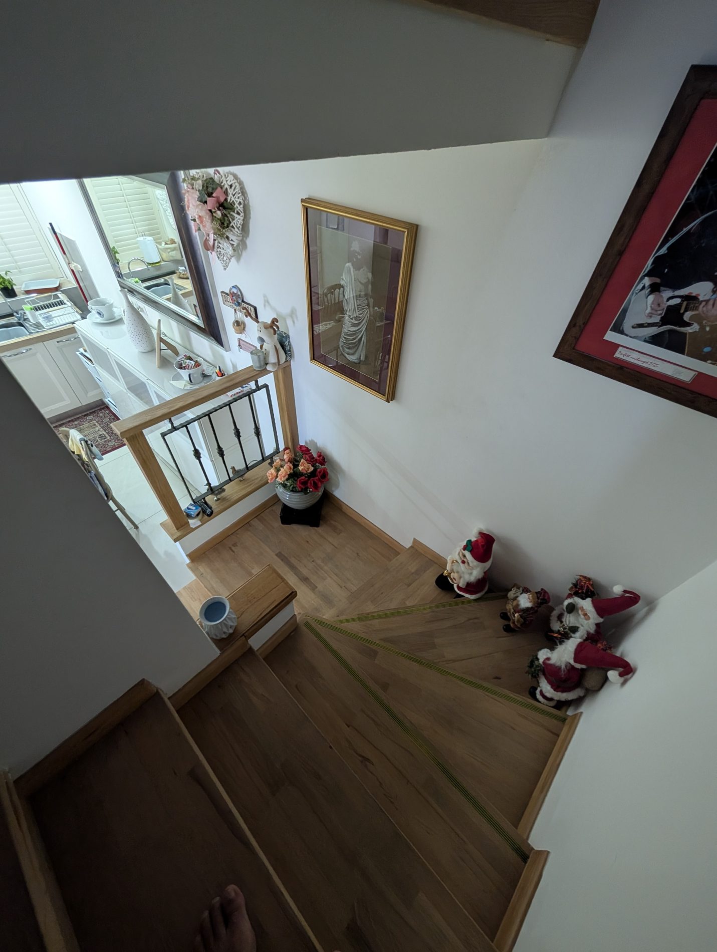 Staircase down to the kitchen